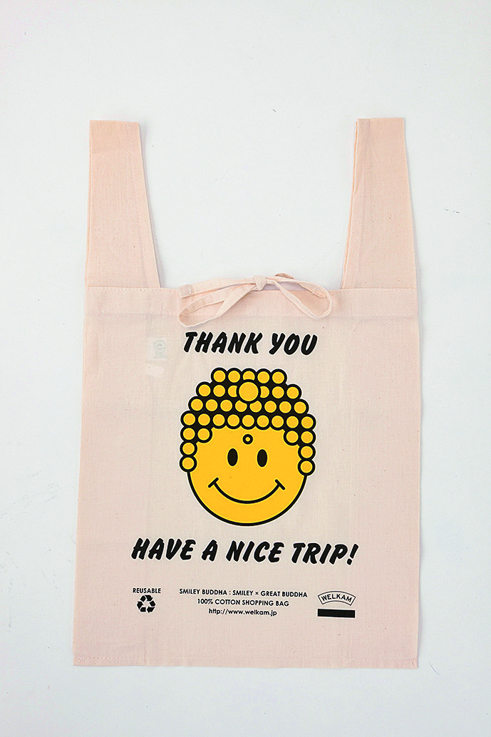 「WELKAM」のSMILEY BUDDHA エコバッグ