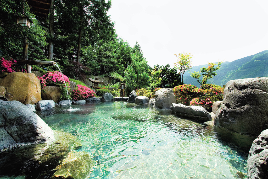 下呂温泉 湯之島館の展望露天風呂