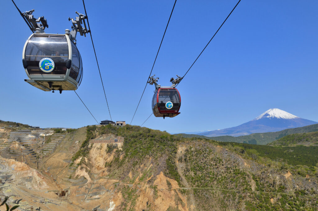 ロープウェイ(正面2台)