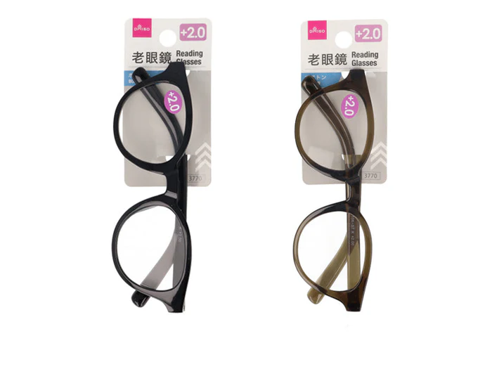 老眼鏡（ボストン、＋２．０）　各100円